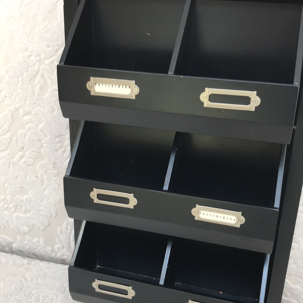 Pottery Barn Black Compact Wall-Mounted Storage Organizer - Picture 5 of 10